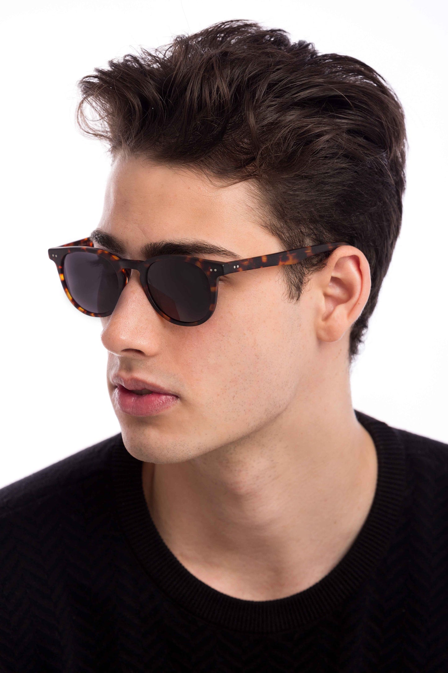 Man Wearing Clarke Sunglasses (Grey)