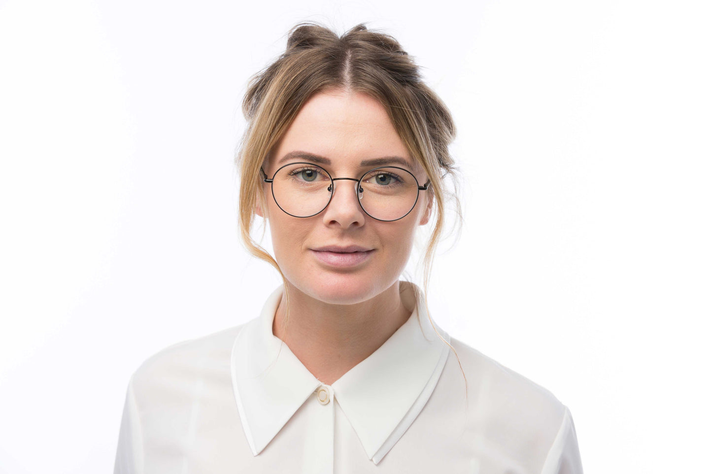 Woman Wearing Lennon Computer Glasses Prescription