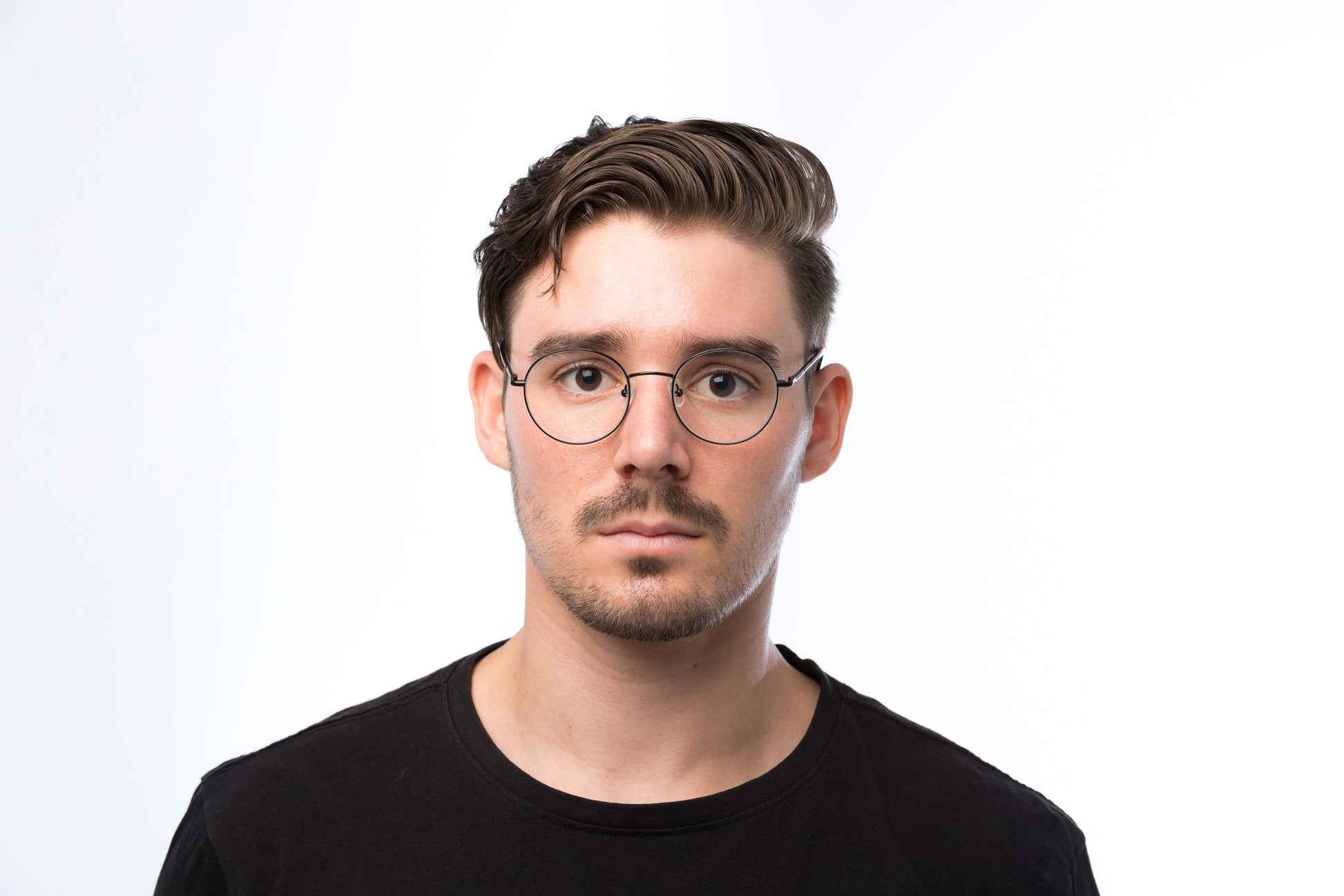 Man Wearing Lennon Computer Glasses Prescription
