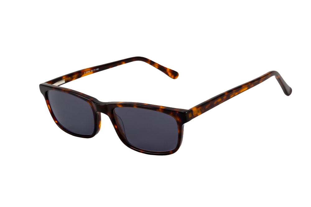 Tortoise Shell Sunglasses Readers (Grey) Angled View